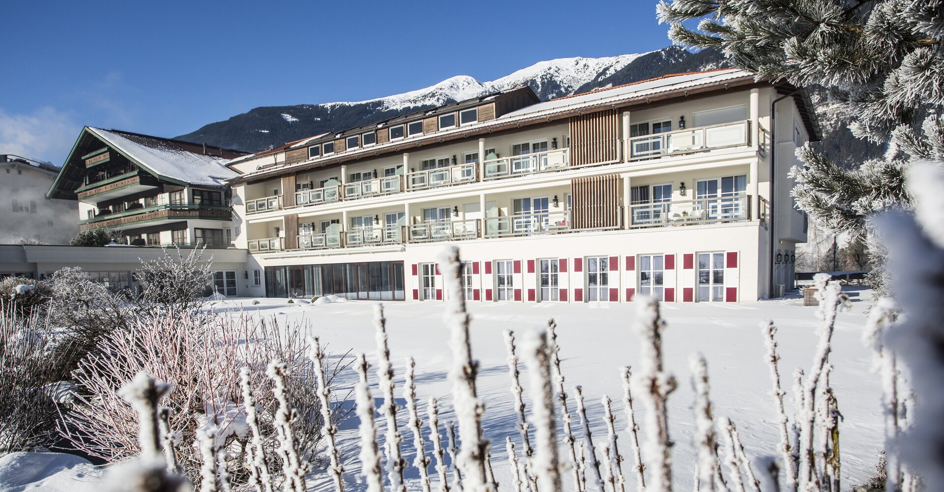 The garden of silence in the winter can be seen at Hotel Theresa Zillertal