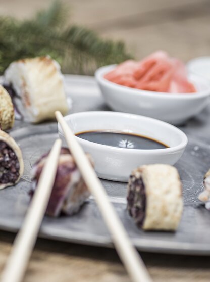 Nachhaltige Kulinarik Alpines Sushi Hotel Theresa im Zillertal
