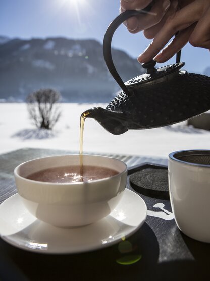 Tee im Winter wärmen Hotel Theresa Zillertal Tee im Winter wärmen Hotel Theresa Zillertal