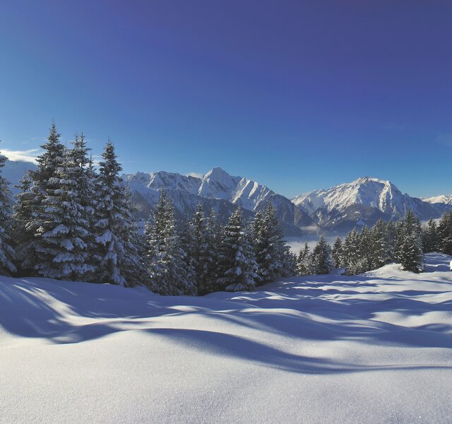 Landschaftsbild Winter im Zillertal