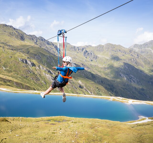 Ausflugsziel Gipfelliner Zipline Königsleiten Hotel Theresa im Zillertal