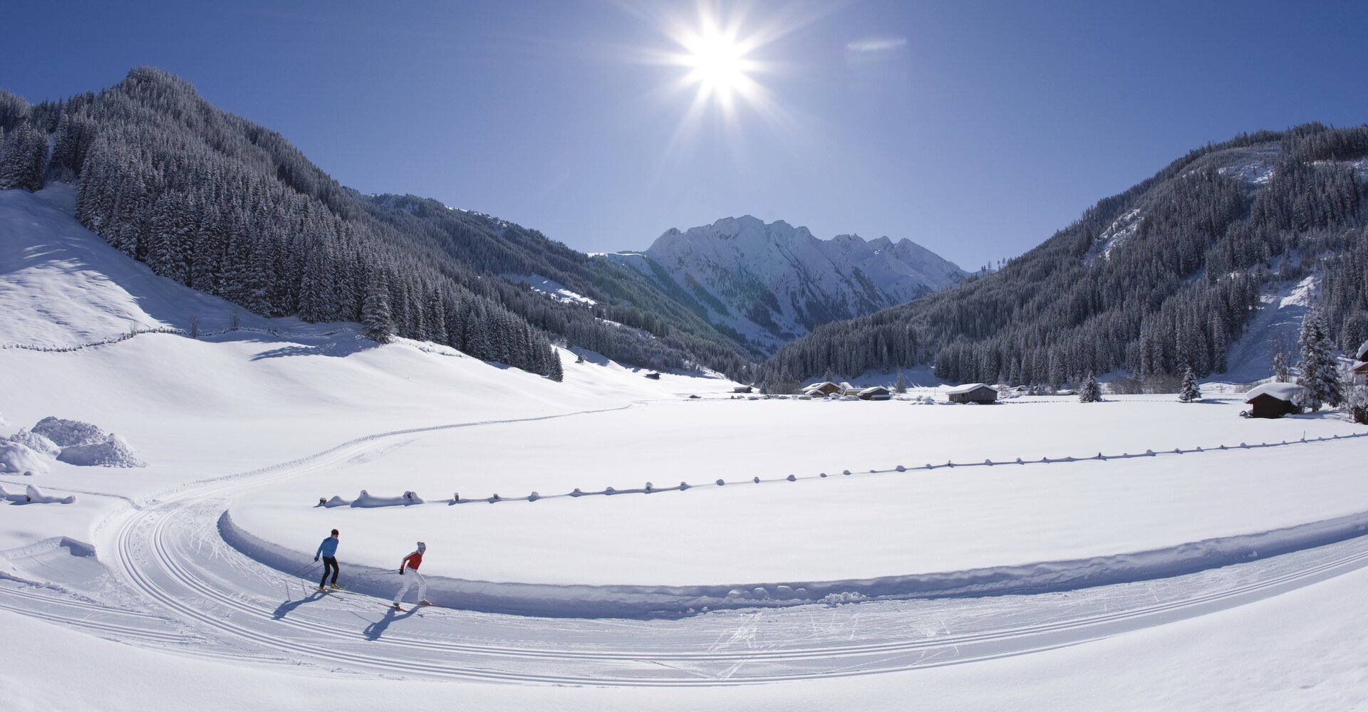Skilanglauf (Scating) in Gerlos, Zillertaler Alpen, Tirol, …sterreich.