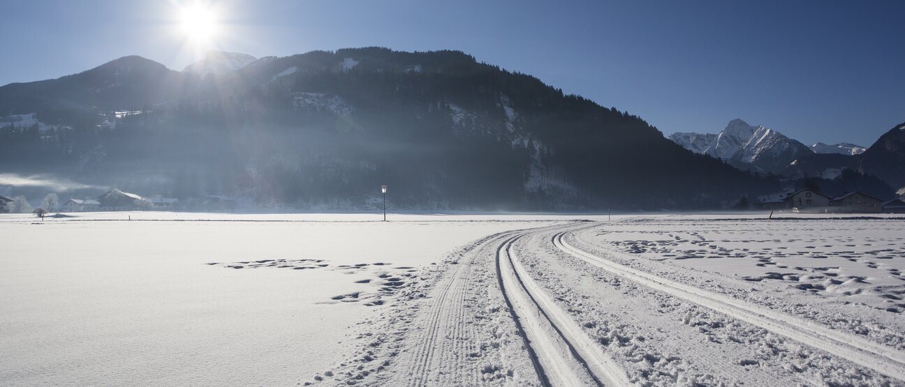 Winterurlaub Langlaufloipe Winter Hotel Theresa im Zillertal